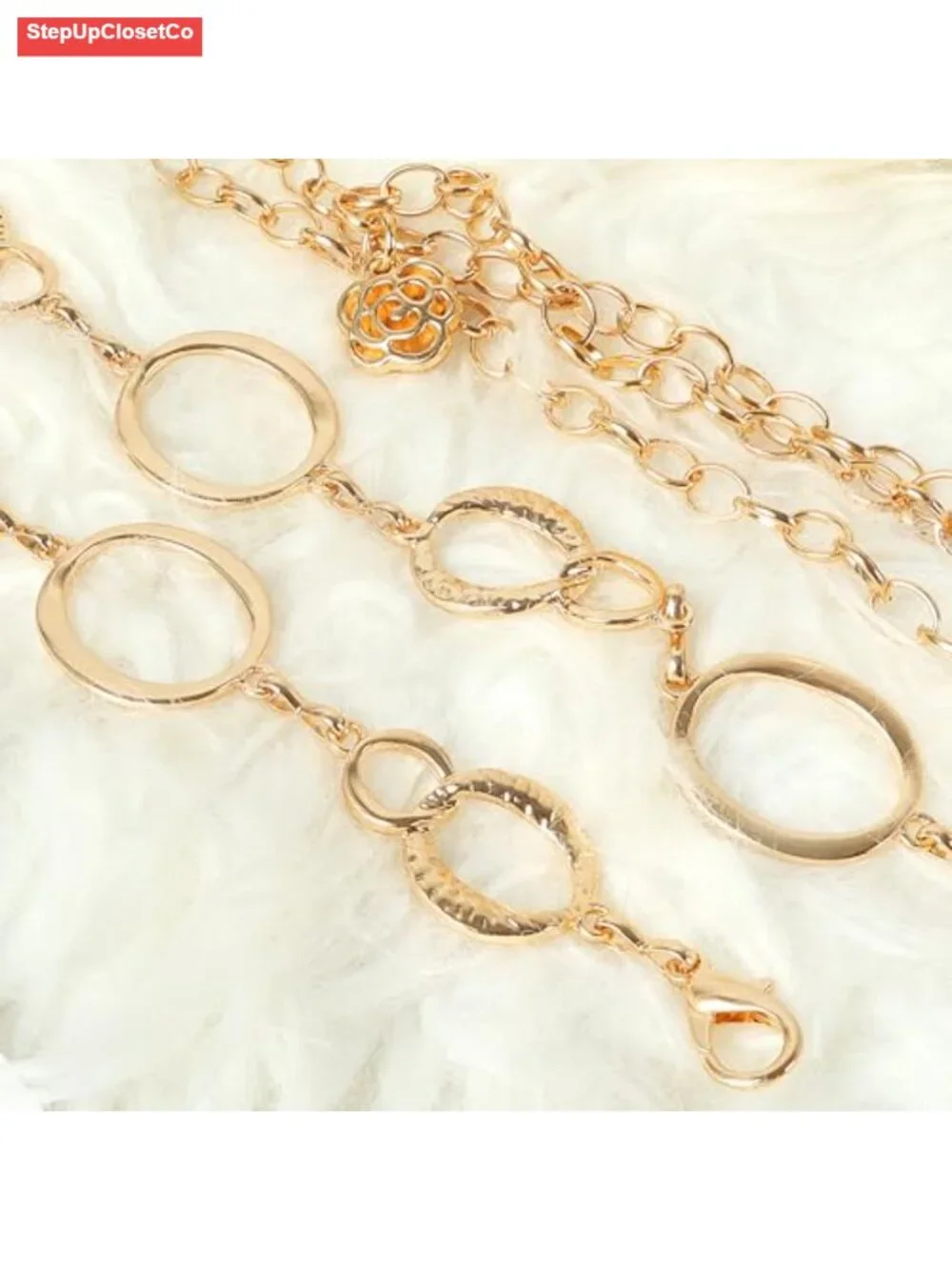 Gold Metal Alloy Chain Belt for Women, Adjustable Boho Waist Chain for Dresses,